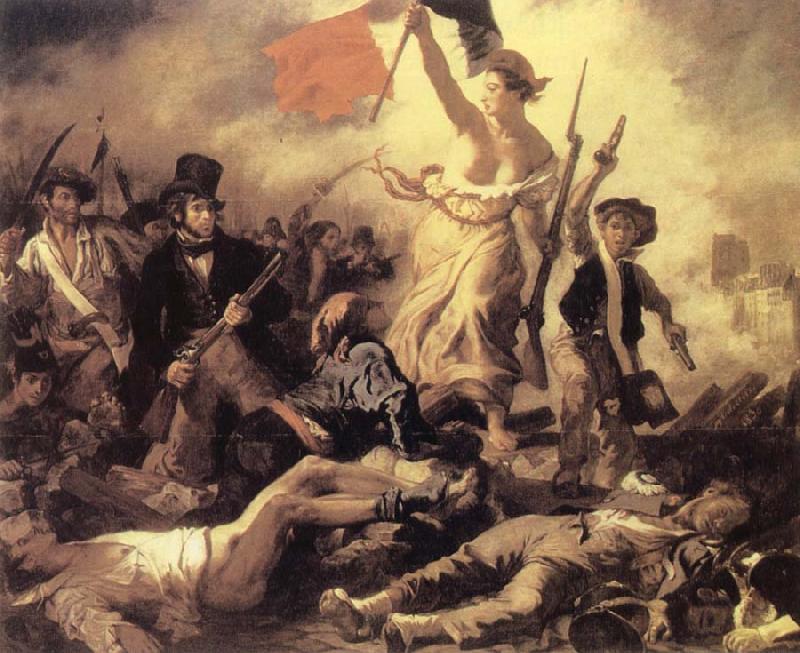 Eugene Delacroix Liberty Leading The people oil painting image